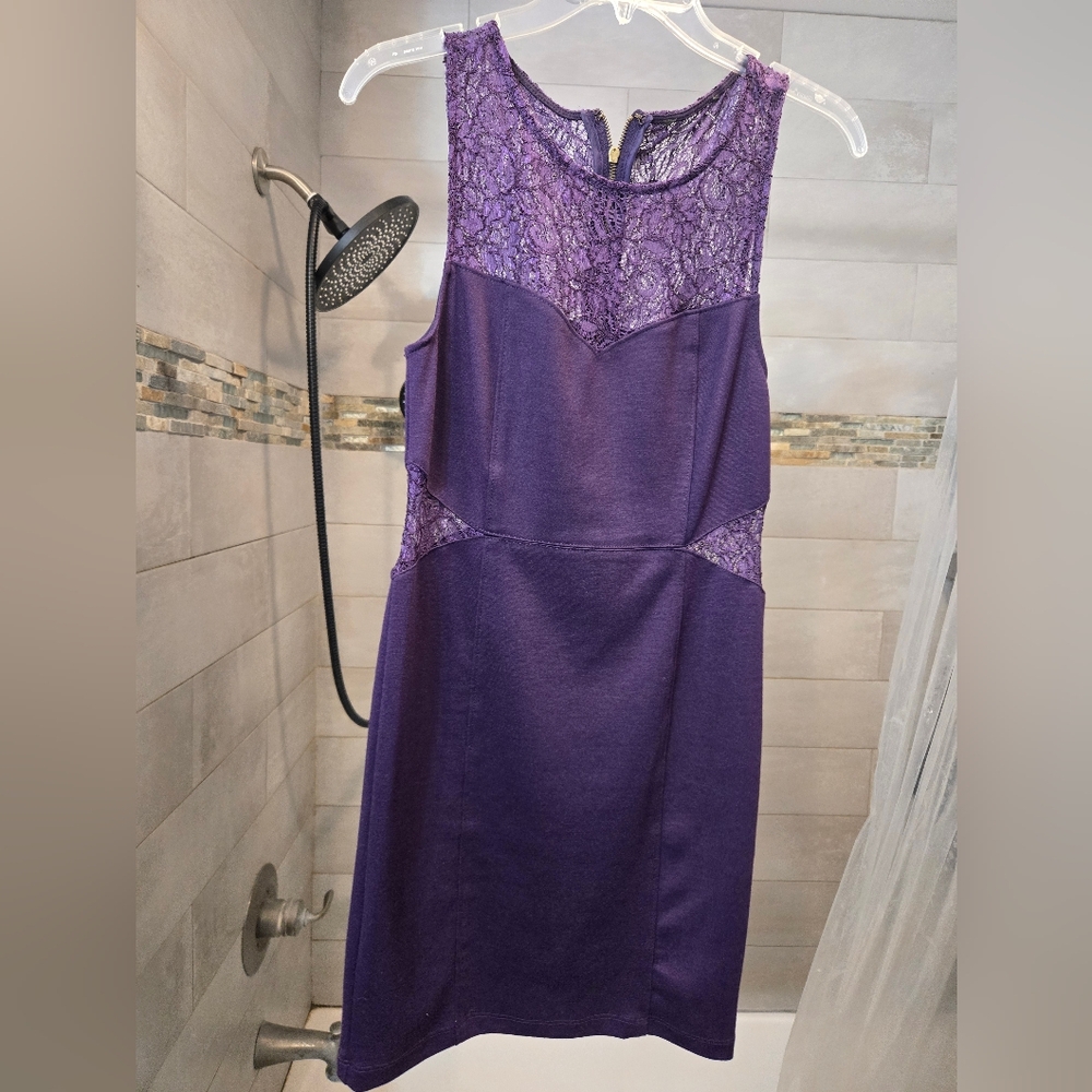 Purple dress with lace. Size 2 or Small